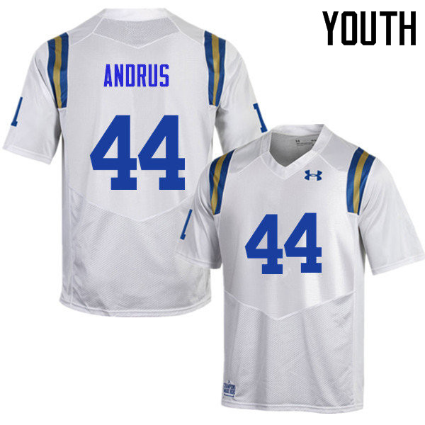 Youth #44 Martin Andrus UCLA Bruins Under Armour College Football Jerseys Sale-White - Click Image to Close
